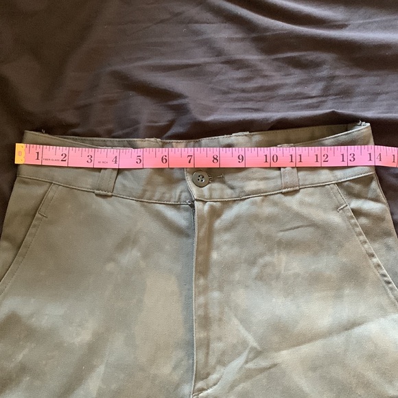 vintage army cropped jogger fatigue cargo pants bleach distressing - Picture 11 of 15